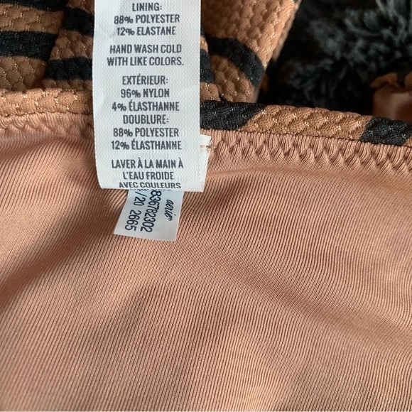 Aerie Pique Animal Print Super High Cut Cheekier Bikini Bottom - Picture 6 of 7